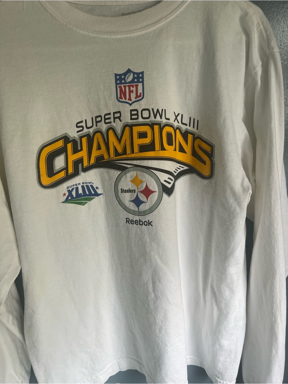Pittsburgh Steelers Super Bowl XLIII Champs Reebok long sleeve